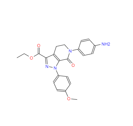 CAS： 503615-07-4，中文名称： 6-(4-氨基苯基)-1-(4-甲氧基苯基)-7-氧代-4,5,6,7-四氢-1H-吡唑并[3,4-c]吡啶-3-羧酸乙酯