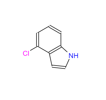CAS： 25235-85-2，中文名称： 4-氯吲哚 英文名称：4-Chloroindole 