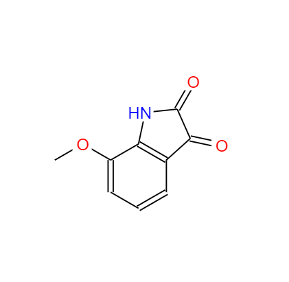 CAS： 84575-27-9，中文名称： 7-甲氧基-1H-吲哚-2,3-二酮 英文名称：7-Methoxyindoline-2,3-dione 