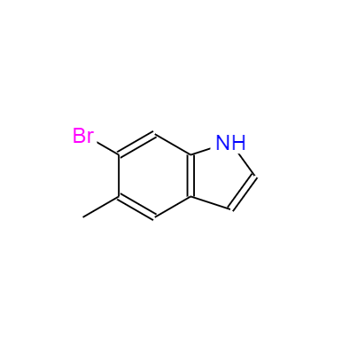 CAS： 248602-16-6，中文名称： 5-甲基-6-溴吲哚 英文名称：6-Bromo-5-methyl-1H-indole 