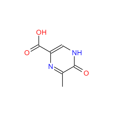 CAS：77168-83-3，中文名称：4,5-二氢-6-甲基-5-氧代-2-吡嗪甲酸 英文名称：6-Methyl-5-oxo-4,5-dihydropyrazine-2-carboxylicacid