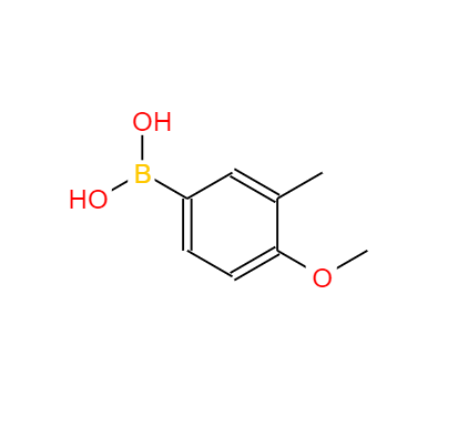CAS： 175883-62-2，中文名称： 4-甲氧基-3-甲基苯硼酸 英文名称：4-Methoxy-3-methylphenylboronic acid 