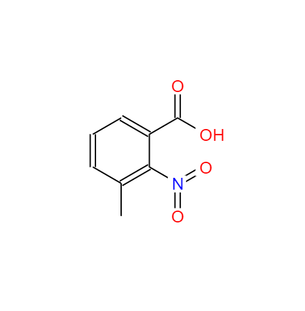 CAS： 5437-38-7，中文名称： 3-甲基-2-硝基苯甲酸 英文名称：3-Methyl-2-nitrobenzoic acid 
