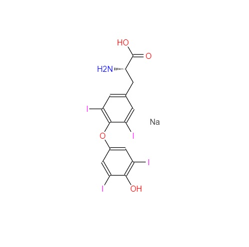 CAS： 55-03-8，中文名称： 左旋甲状腺素钠 英文名称：Levothyroxine SodiuM 
