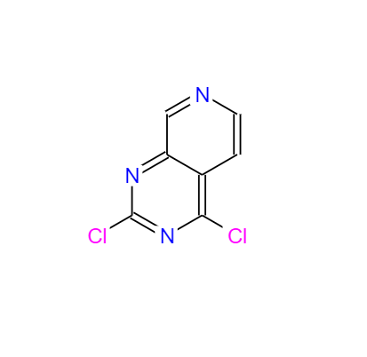  CAS： 908240-50-6，中文名称： 2,4-二氯吡啶并[3,4-d]嘧啶 英文名称：2,4-Dichloropyrido[3,4-d]pyrimidine