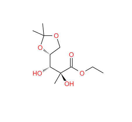 CAS： 93635-76-8，英文名称：D-Arabinonic acid, 2-C-methyl-4,5-O-(1-methylethylidene)-,ethyl ester 