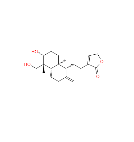  CAS： 4176-97-0，中文名称： 14-去氧穿心莲内酯 英文名称：Deoxyandrographolide