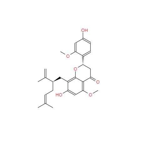 CAS： 270249-38-2，中文名称： 2'-O-甲基苦参酮 英文名称：2'-Methoxykurarinone 