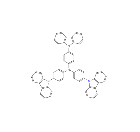CAS： 139092-78-7，中文名称： 三(4-咔唑-9-基苯基)胺 英文名称：Tris(4-carbazoyl-9-ylphenyl)amine 