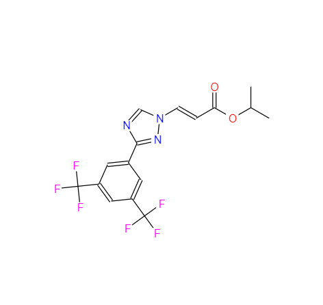 CAS： 1333152-22-9，中文名称： (Z)-3-(3-(3,5-双(三氟甲基)苯基)-1H-1,2,4-三唑-1-基)丙烯酸异丙酯