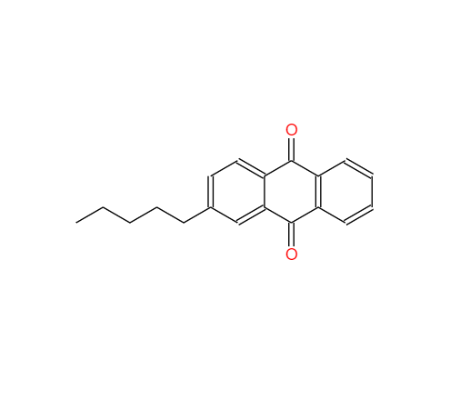 CAS： 13936-21-5，中文名称： 2-戊基蒽醌 英文名称：2-n-Pentyl-anthra-9,10-quinone 