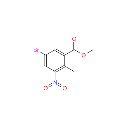CAS: 220514-28-3,中文名称: 5-溴-2-甲基-3-硝基苯甲酸甲酯 英文名称:Methyl5-bromo-2-methyl-3-nitrobenzoate