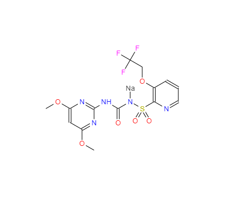 CAS： 199119-58-9，中文名称： 三氟啶磺隆钠盐 英文名称：Trifloxysulfuron sodium 