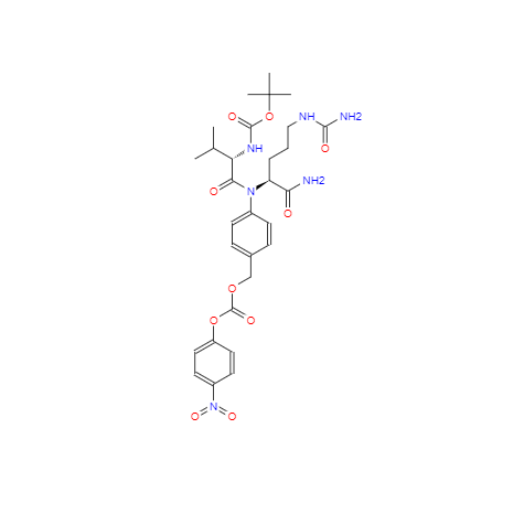 CAS： 870487-10-8，英文名称：Boc-Val-Cit-PAB-PNP 