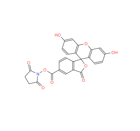 CAS： 92557-80-7，中文名称： 5-羧基荧光素琥珀酰亚胺酯 英文名称：5-CarboxyfluoresceinN-succinimidylester 