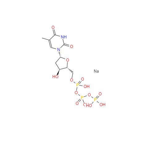 CAS： 27821-54-1，中文名称： 胸苷-5'-三磷酸三钠盐 英文名称：Thymidine 5'-(trisodium hydrogen triphosphate) 