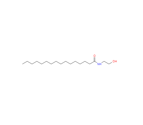CAS： 544-31-0，中文名称： 十六酰胺乙醇 英文名称：PALMITOYLETHANOLAMIDE 