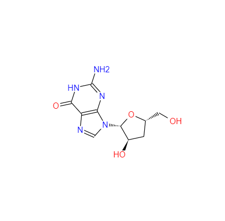CAS： 3608-58-0，中文名称： 3’-脱氧鸟苷 英文名称：3'-Deoxyguanosine 