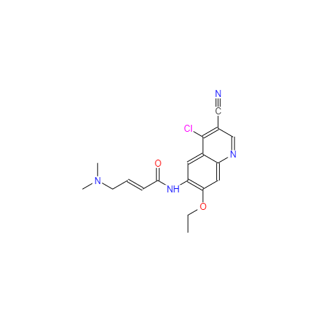 CAS： 848133-88-0，中文名称： (E)-N-(4-氯-3-氰基-7-乙氧基喹啉-6-基)-4-(二甲氨基)丁基-2-烯酰胺