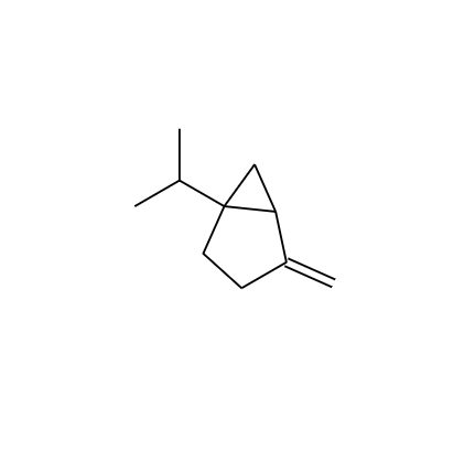 CAS： 3387-41-5，中文名称： 1-异丙基-4-亚甲基双环[3.1.0]己烷 英文名称：Sabinene 