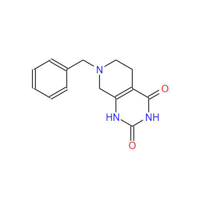 CAS：62459-02-3，中文名称：7-苄基-5,6,7,8-四氢吡啶并[3,4-d]嘧啶-2,4(1H,3H)-二酮 