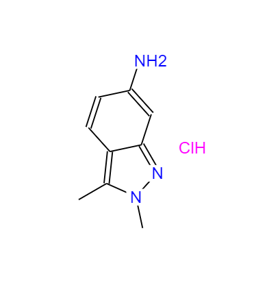 CAS：635702-60-2，中文名称：2,3-二甲基-6-氨基-2H-吲唑盐酸盐， 英文名称：2,3-Dimethyl-2H-indazol-6-amine hydrochloride 