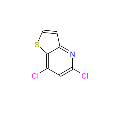 CAS：74695-44-6，中文名称：5,7-二氯噻吩并[3,2-b]吡啶， 英文名称：5,7-Dichlorothieno[3,2-b]pyridine