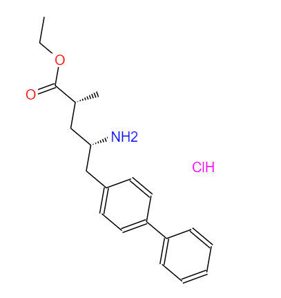 CAS：149690-12-0，中文名称：(2R,4S)-乙基 5-([1,1'-联苯]-4-基)-4-氨基-2-甲基戊酸盐酸盐