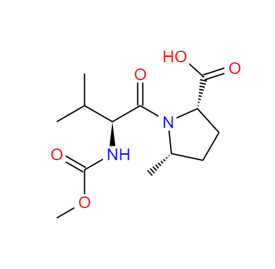 CAS：1335316-40-9，中文名称：(5S)-N-(甲氧羰基)-L-缬氨酰-5-甲基-L-脯氨酸 