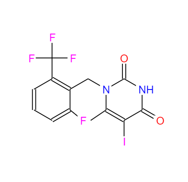 CAS：1150560-54-5，1-（2-氟-6-（三氟甲基）苄基）-5-碘-6-甲基嘧啶-2,4（1H，3H） - 二酮 
