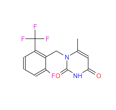 CAS：830346-47-9，1-[2-氟-6-(三氟甲基)苄基]-6-甲基嘧啶-2,4(1H,3H)-二酮 