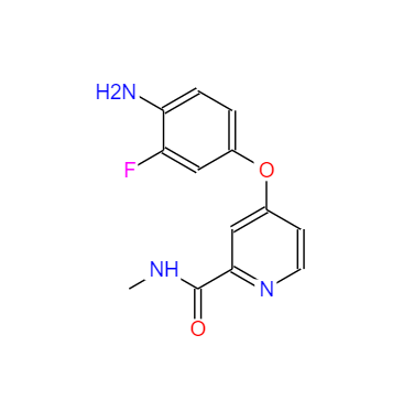 CAS：757251-39-1，4-(4-氨基-3-氟苯氧基)吡啶-2-羧酸甲胺 