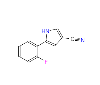 CAS： 1240948-77-9， 5-(2-氟苯基)-1H-吡咯-3-甲腈