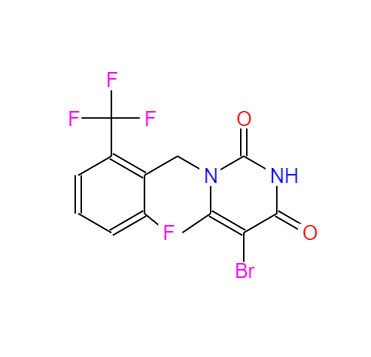 CAS：830346-48-0，5-溴-1-[2-氟-6-(三氟甲基)苄基]-6-甲基嘧啶-2,4(1H,3H)-二酮