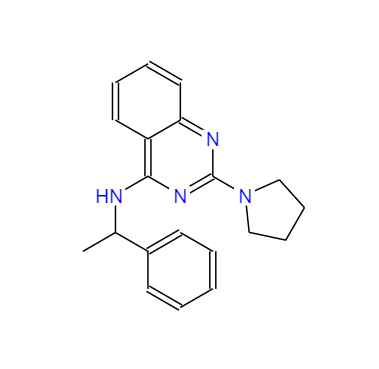 CAS：662163-81-7，N-(1-苯乙基)-2-(吡咯烷-1-基)喹唑啉-4-胺