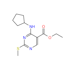 CAS：211245-62-4，4-环戊基氨基-2-甲硫基嘧啶-5-羧酸乙酯